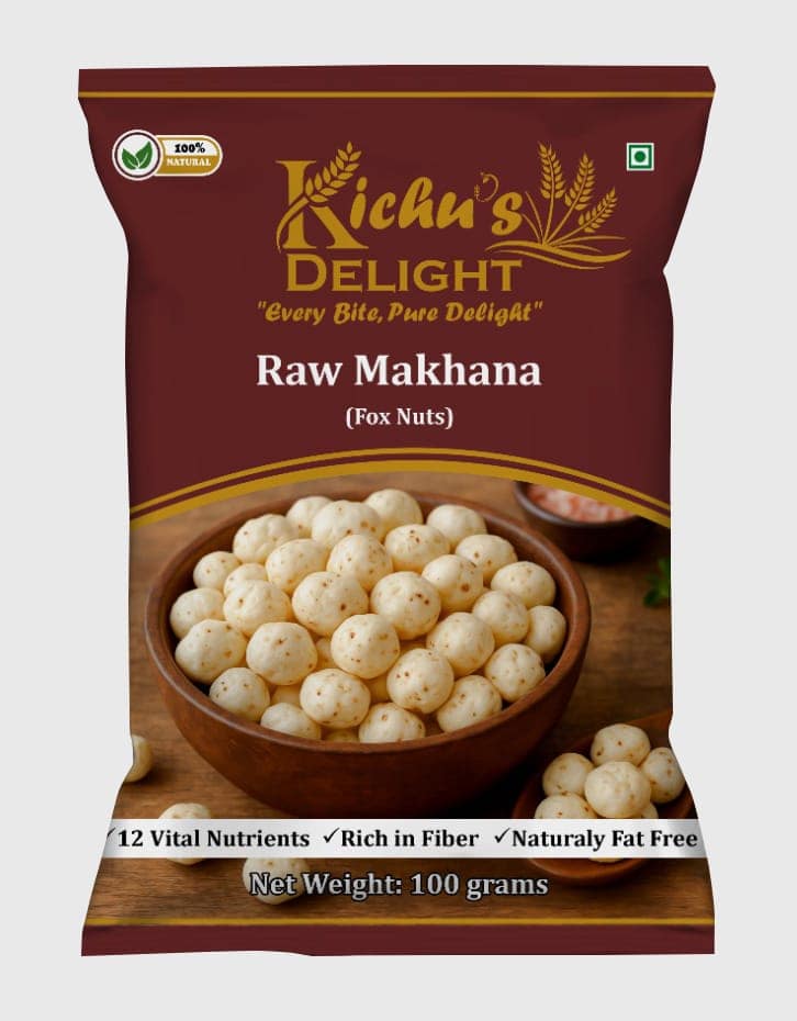 Premium Makhana | Fox Nuts / Phool Makhana / Lotus Seeds, Gluten-Free & Low GI | Rich in Fiber, Protein & Essential Nutrients | Healthy Guilt-Free Snack | Handpicked & Hygienically Processed(100g)