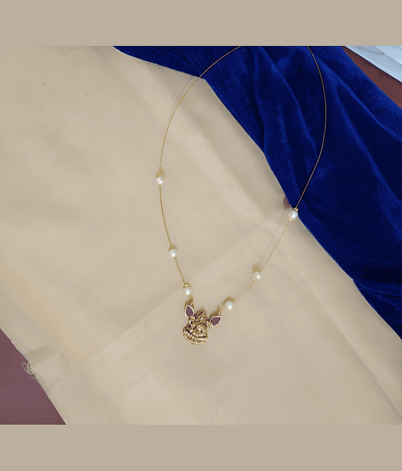 ROFARWORD Gold Brass Necklace Set ( Pack of 1 ) view 2