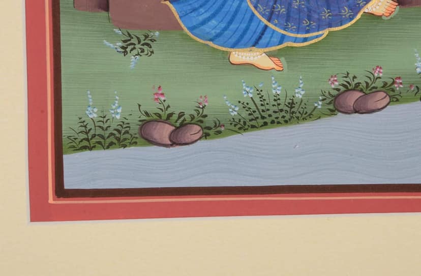 Cottage Paper Ragini Painting (20 cm x 22 cm x 2 cm) view 2