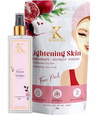 Pomegranate +Beetroot Face Pack & Rose water combo