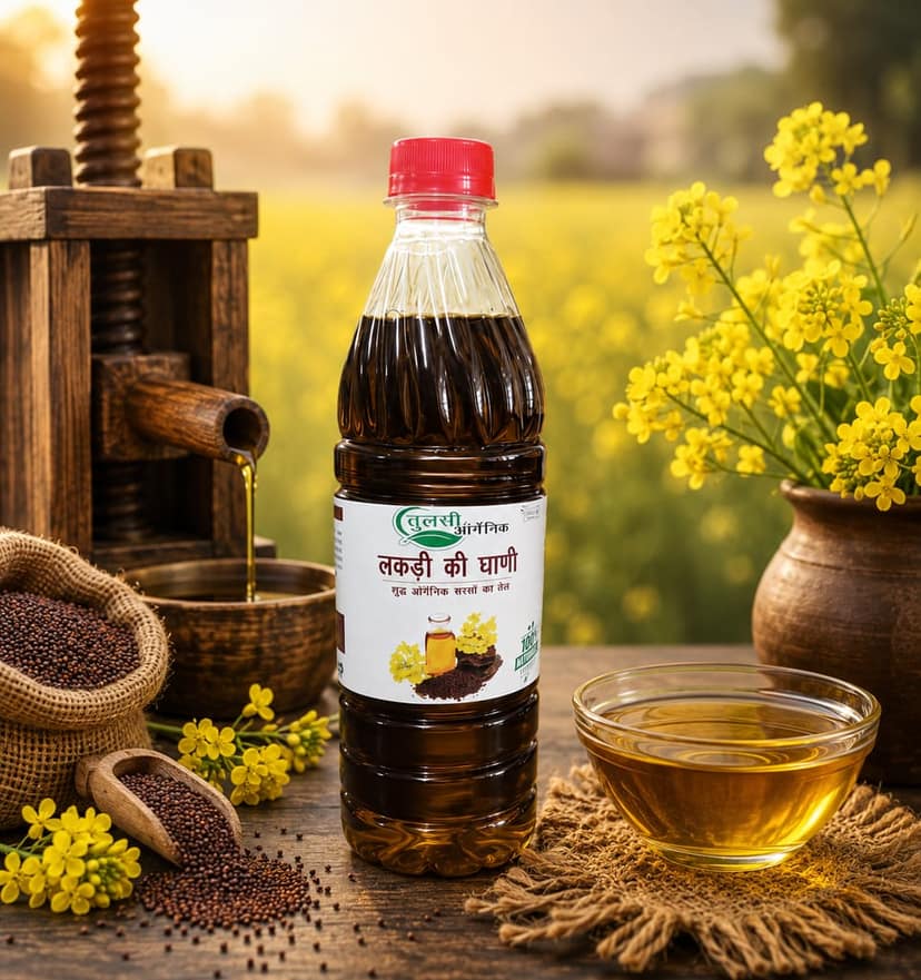 Tulsi Organic Mustard Oil (Cold Pressed / Kachi Ghani) 500 ML