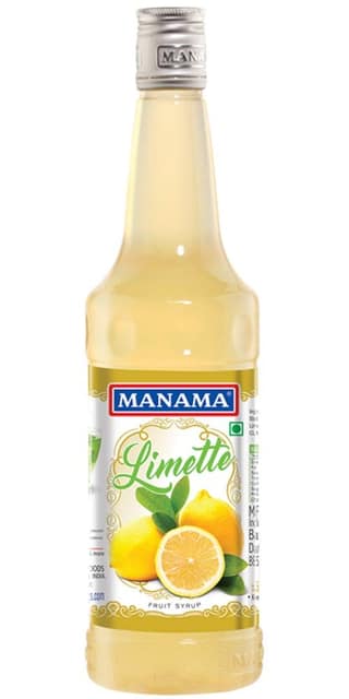 Manama Limette (Lime Juice) Syrup, Mixer For Mocktails, Cocktails, Drinks, Juices, Beverages, Non Alcoholic Mix 750Ml Bottle
