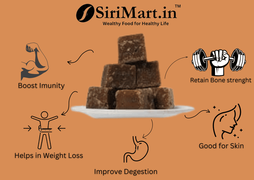 Sirimart Organic Palm Jaggery, 450gm | Handmade With Fresh | Made in small batches | Pure Adultration Free with No Added view 2