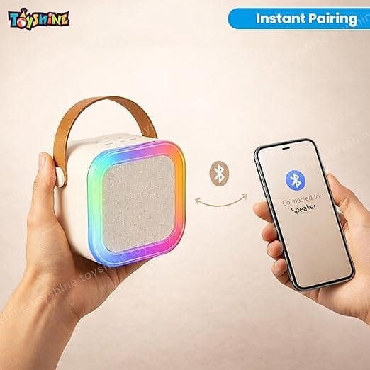 K12 Wireless Portable Karaoke Speaker with Mic for Singing, Music, Party, Home & Outdoor Use with RGB Color Lights view 2