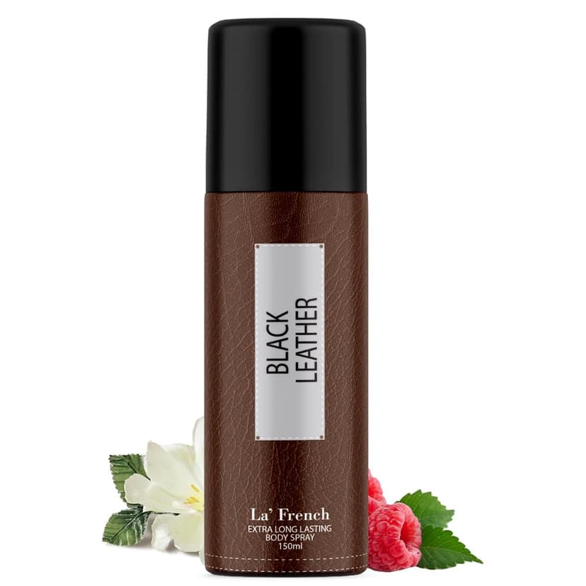 Black Leather Deodorant 150ml For Men | Fresh Amber Woody and Musky Fragrance