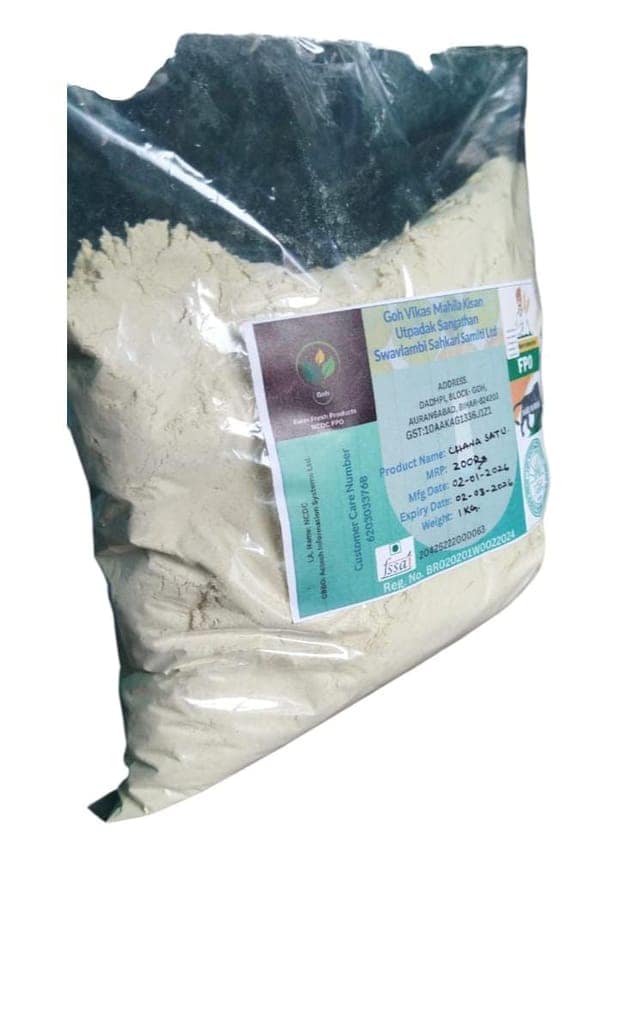 Premium Chana Sattu Powder - 1 Kg Pack by Goh Vikas Mahila Kisan view 2