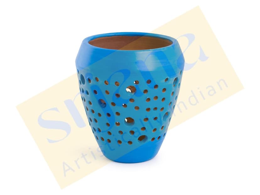 Srjana Terracotta T Light Holder 1pc view 2