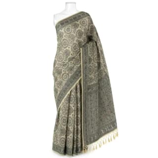 Tussar Sambalpuri Saree Geometric Floral Print – Multicolor