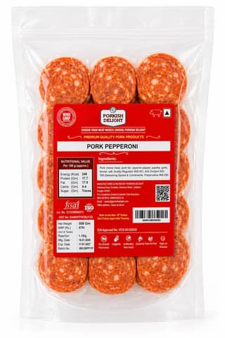 Porkish Delight Premium Pork Pepperoni, 500g