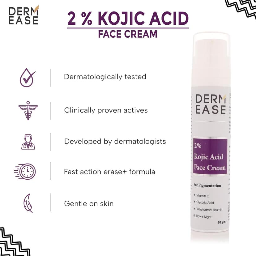 Dermease 2% Kojic Acid Face Cream for Bright & Even Skin view 2