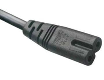 Power Cord Cable 3 Pin For 2 Pin Laptop Adapter Camera Printer Charger 1.5 Meter (Black) view 2