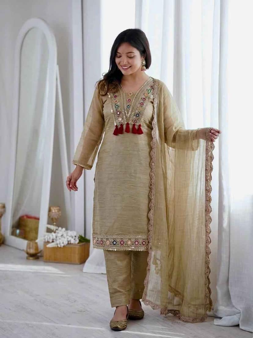 Salsa Silk Festive Suit Set