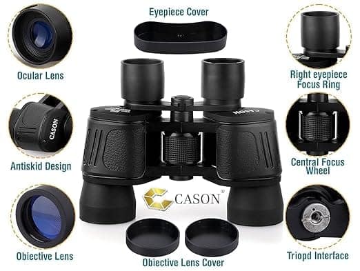 Professional HD Binoculars for Adults - 12x50 Compact Binoculars with FMC BAK4 Prism, Waterproof Fogproof Binoculars for Bird Watching, Travel, Hunting, Sports, Concerts view 2