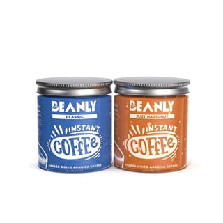 Beanly Instant Coffee Combo Pack of Classic & Just Hazelnut