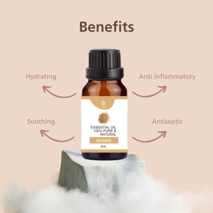 EARTHEN | Vetiver Essential Oil | Steam Distilled | Pure | Ground | Balance | Restore view 2