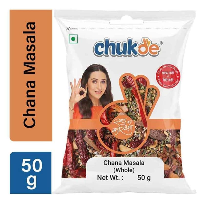 Chukde Spice Chana Masala Whole 50 Gram | Sabut Masala | Laboratory Tested and Hygienically Packed | Fssai Certified | 12 Months Shelf Life view 2