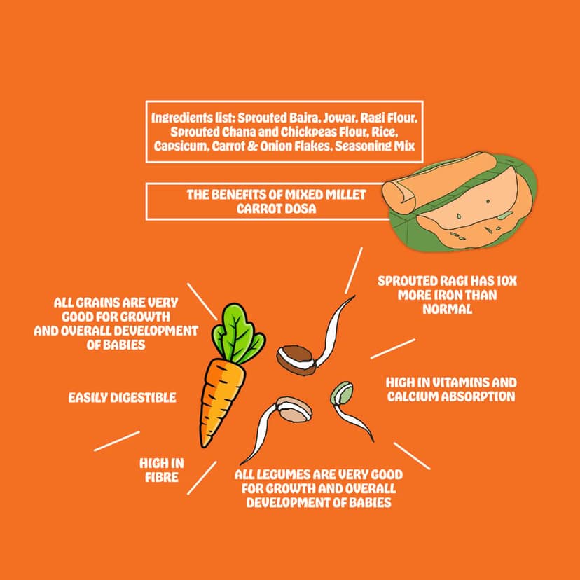MIXED MILLET CARROT CHILA / DOSA MIX view 2