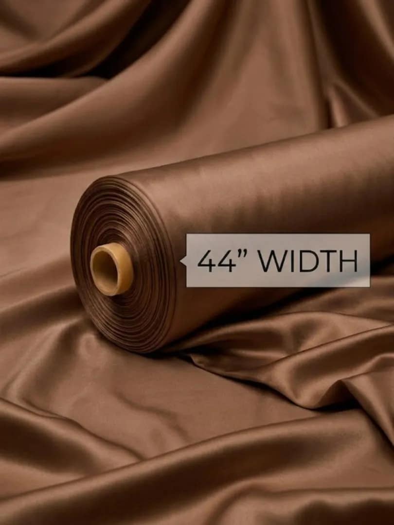 UneR Premium Plain Satin Fabric for Women | 5 Meter | 44 Inch Width | Soft Silky Unstitched Dress Material view 2