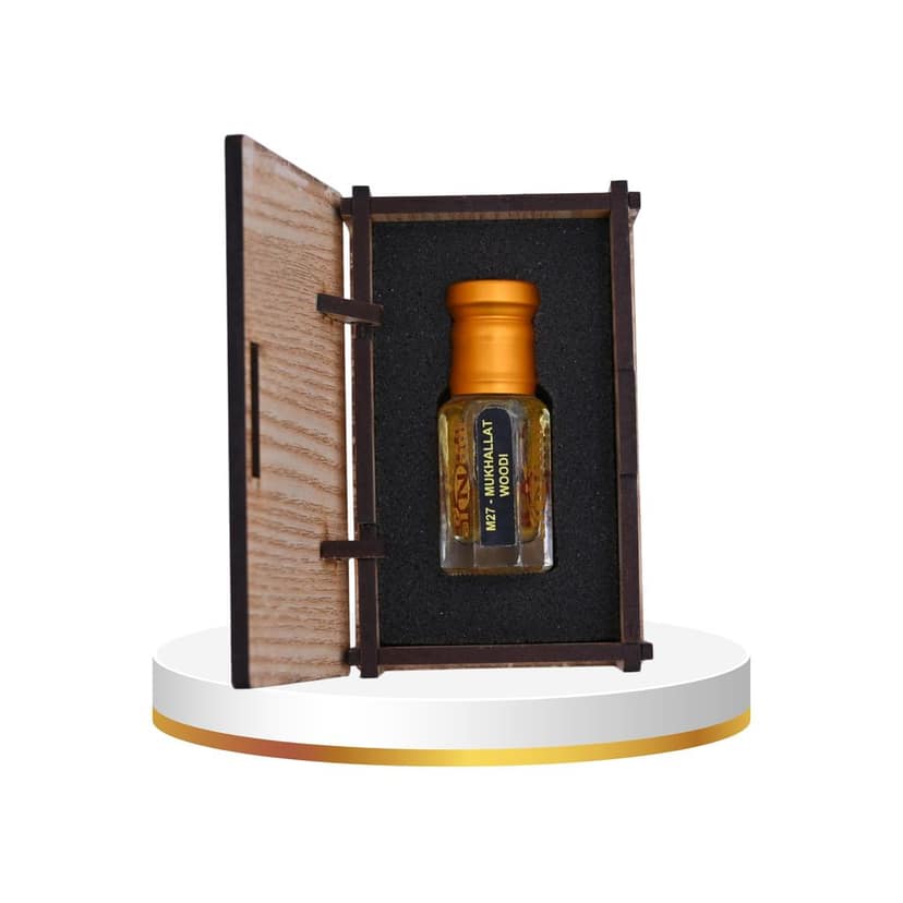 alnaqi fragrances Mukhallat Woodi 12ml - Woody Oriental Fragrance Oil, Unisex Parfume with Rich Oud, Authentic Arabic Scent, Pure Perfume