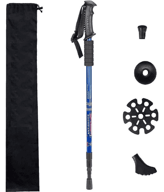 sakimo Hiking Trekking Poles, Collapsible,Lightweight, Anti Shock, Hiking or Walking Sticks,Adjustable Hiking Pole for Men and Women, All Terrain Accessories and Carry Bag.