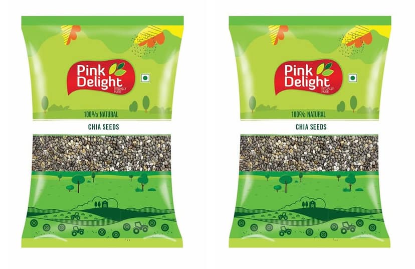 Pink Delight | Chia Seeds | Dried Seeds | 500 Gm Each | Pack of 2 | 1 Kg Pack