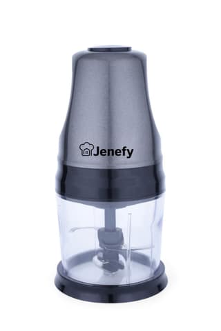 Jenefy Electric Vegetable Chopper for Kitchen 275 Watts Copper Motor 500 ml Bowl For Chop Mince Puree & Whisk 4 Bi Level Stainless steel Blade for Chopping Vegetable and Fruits Black