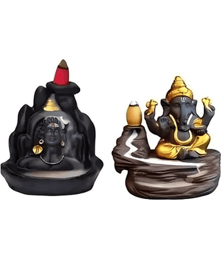 Khushi Enterprises Smoke Backflow Showpiece 10 cm- (Pack of 2)