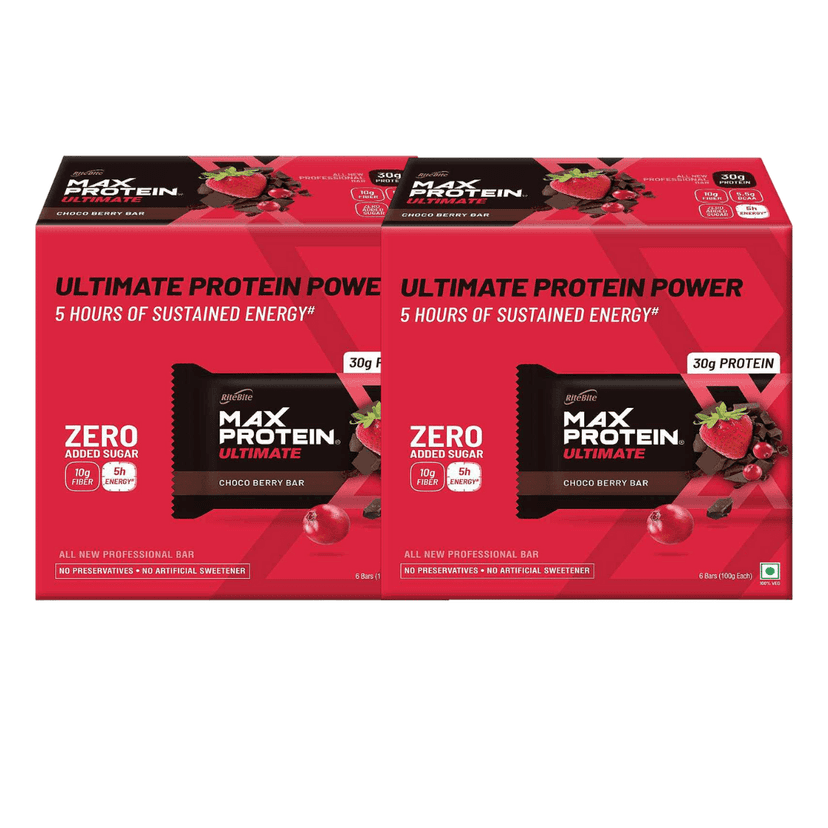 RiteBite Max Protein Ultimate Choco Berry RiteBite Max Protein Ultimate Choco Berry | 6 Bars | 600 g | Pack of 2 view 2