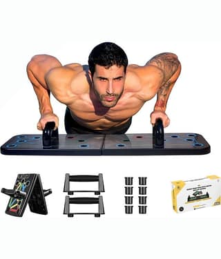 PRO365 Push Up Board, 15 Positions Pushup Stand with Handle, Women Push Up Stand, Pushup Bars, Home gym equipment, Pushup Board, Chest & Triceps, Shoulders Multi Utility Board