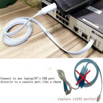 Rj-45 to USB 2.0 Male Console Cable, Debug Line, Compatible with Cisco, Routers/Switches for Laptop in Windows, Mac, Linux-1.8mfor Laptop in Windows, Mac, Linux view 2