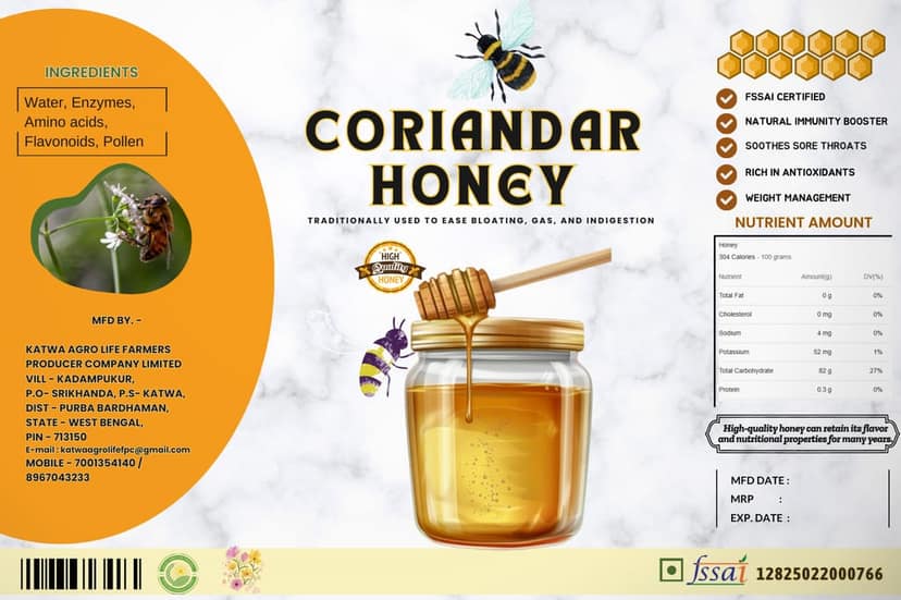 Coriander Honey Natural Raw Honey- 500gm view 2
