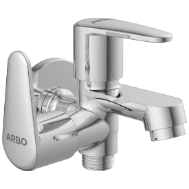 AL-1405 2 Way Bib Tap Side Handle With Wall Flange