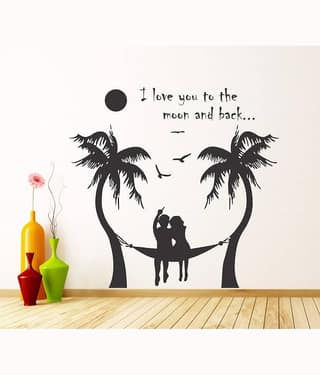 Inkfence Wall Sticker Romance & Love ( 90 x 100 cms )