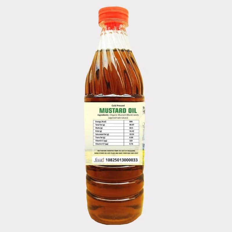 Mustard Oil 5 ltr (5 x 1 Litre) by Nuh Krishi Producer – Pure, Cold-Pressed & Farm-Fresh. view 2