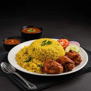 Bagara Rice With Nellore Chicken Fry