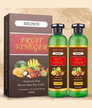 Mabilia Fruit Vinegar Dark Brown Hair Colour Gel Instant Smooth Soft Hair Natural Shine Long Lasting