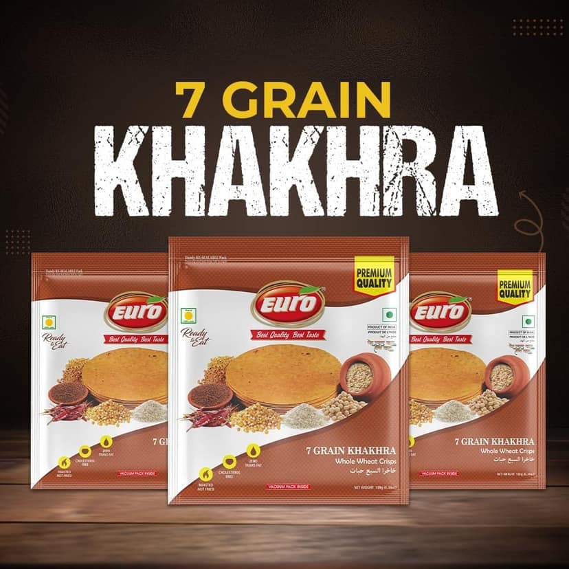 Euro 7 Grain Whole Wheat Khakhra (Pack of 4) view 2
