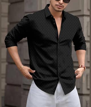 Nofilter Cotton Blend Regular Fit Printed Full Sleeves Men's Casual Shirt - Dark Green ( Pack of 1 )