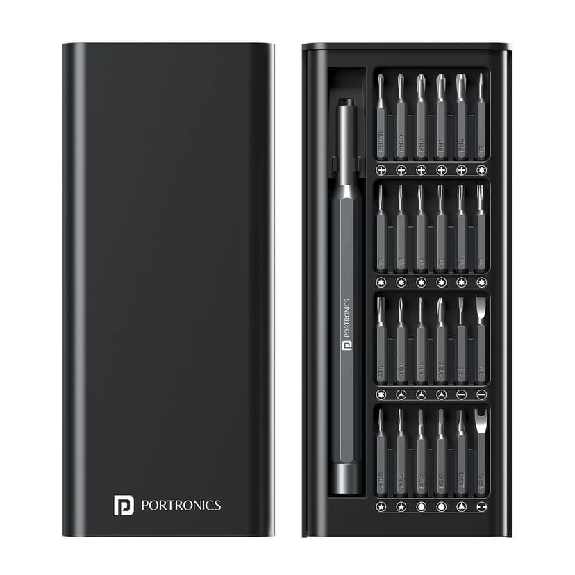 Portronics Bit Box Travel Friendly, Magnetic Bit Holder, Compact, 24-in-1