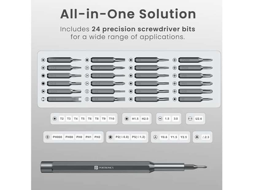 Portronics Bit Box Travel Friendly, Magnetic Bit Holder, Compact, 24-in-1 view 2