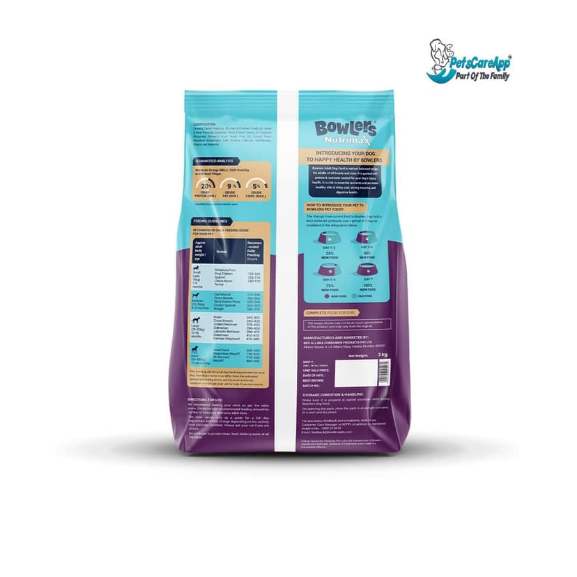 Bowlers Nutrimax Adult Dry Dog Food Chicken & Vegetables view 2