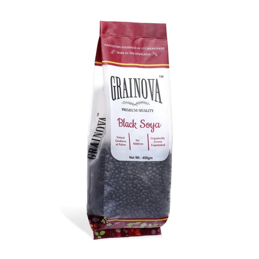 GRAINOVA Black Soya | Soyabean | Kala Bhatt | Bhatt Ki Dal | Uttarakhand Organic Kala Bhatt | Black Soya Bean , Soyabean Ki Dal view 2
