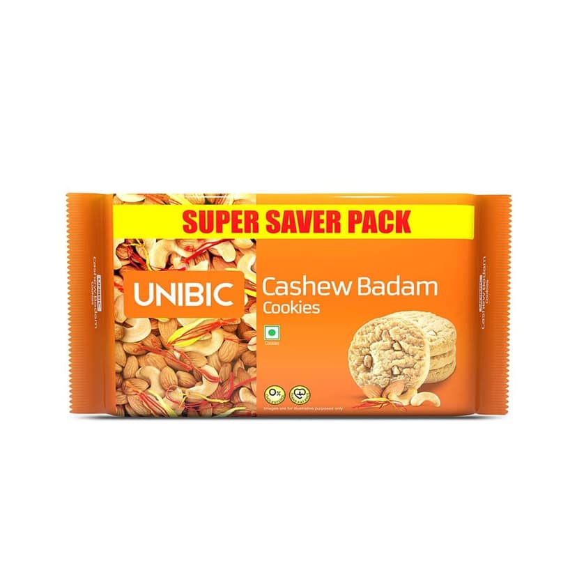 Unibic Cookies, Cashew Badam Cookies, Kaju Biscuit, Cashew Biscuits, Almond Cookies, 500G