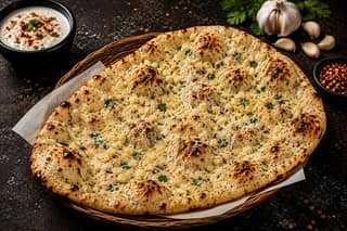 Cheese garlic naan