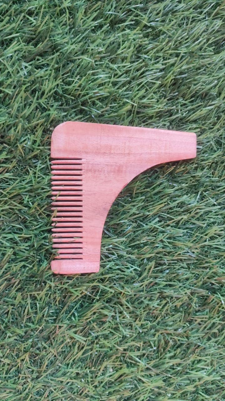 Neem Wooden Hair Comb | Handmade Natural Wooden Comb for Men & Women | 4 x 4 Inch view 2