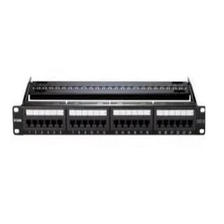 Cat6 UTP 24 Port Patch Panel | Pre-Loaded Network Rack Mount Panel | High-Speed Ethernet Cable Management