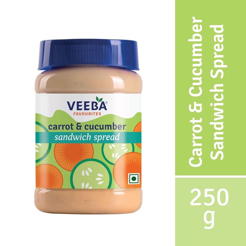 Veeba Carrot And Cucumber Sandwich Spread, 250G view 2