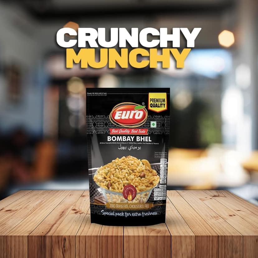 EURO Bombay Bhel Namkeen 350GM | Authentic Taste, Traditional Recipe | Indian Snacks view 2