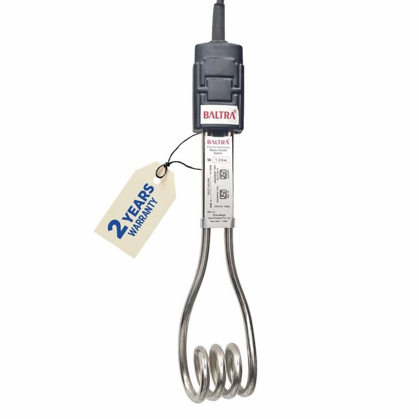 Baltra Immersion Water Heater | Shock Proof Body | Water Heater Rod for Bathroom Immersion Rod Water Heater With Bucket Clip | 2 Years Replacement Warranty view 2