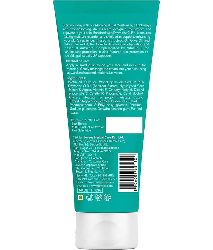 Jovees Herbal Morning Ritual Moisturizer Infused For Hydrates For All Skin Types 100ml (Pack of 1) view 2